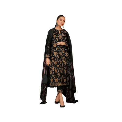 3 Pcs Lawn Women's Unstitched Embroidered Suit