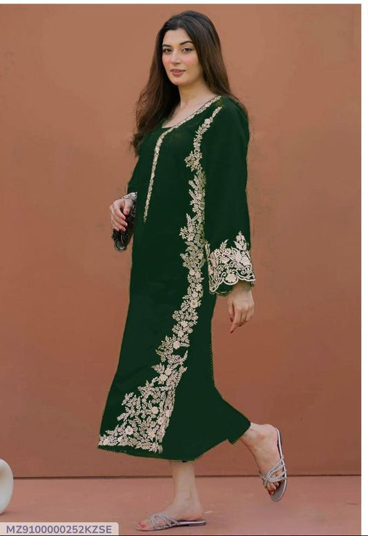 2 Pcs Women's Unstitched Embroidered Suit